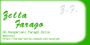 zella farago business card